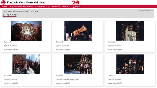 El Liceu abre al público sus archivos en internet