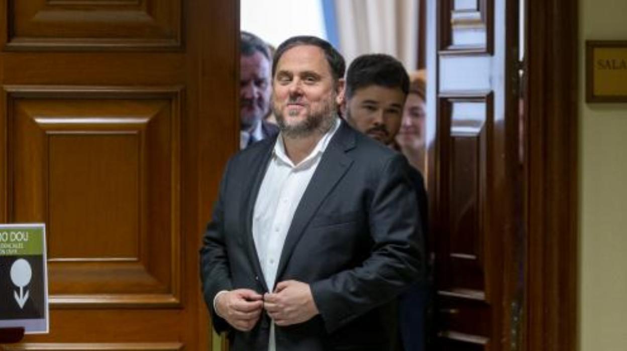 Oriol Junqueras, tras recoger su acta de diputado en el Congreso