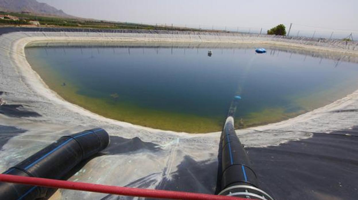 Imagen de la zona de la Murada, en Alicante, donde se recibe agua del trasvase