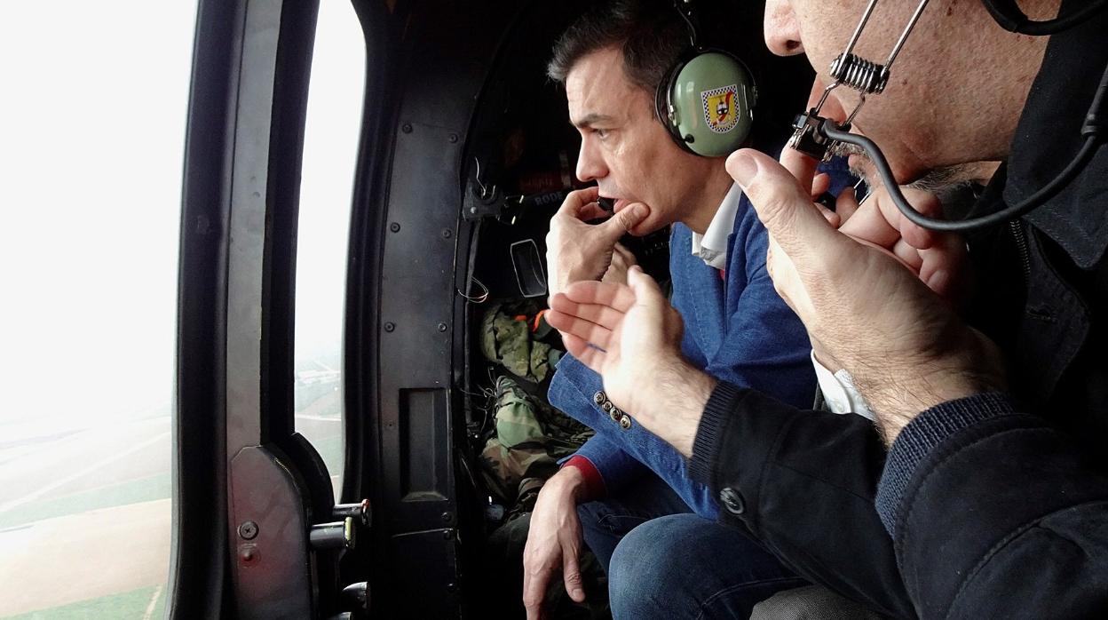 El presidente del Gobierno sobrevuela la Región de Murcia este sábado, en otro helicóptero