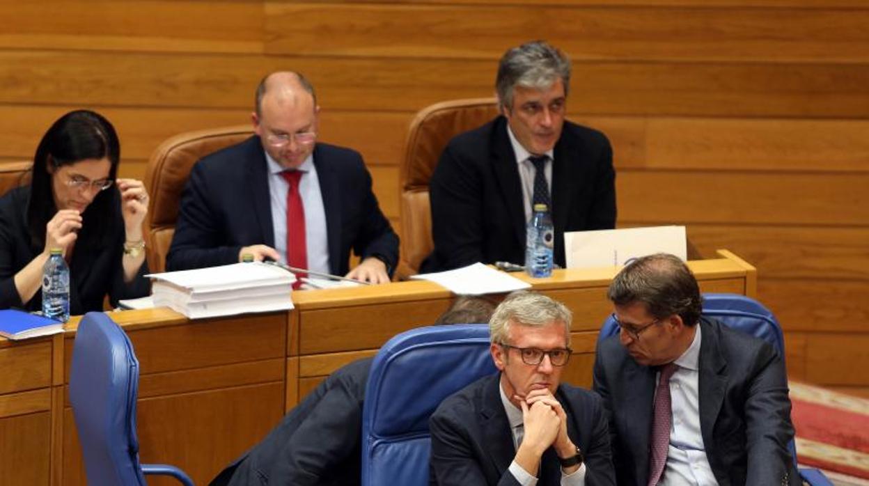 Imagen de archivo de un pleno en el Parlamento de Galicia