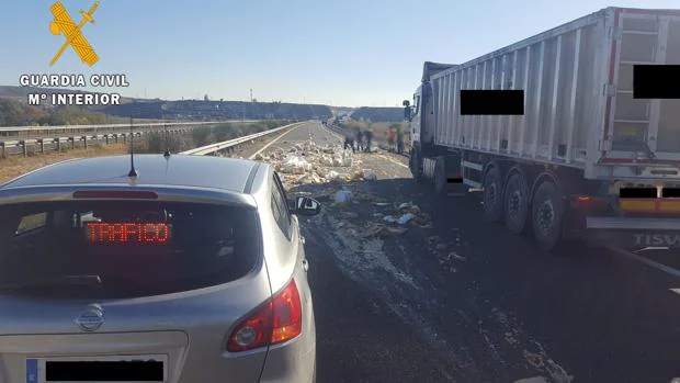 Un camionero, imputado por «endulzar» una autovía con ocho toneladas de cabello de ángel