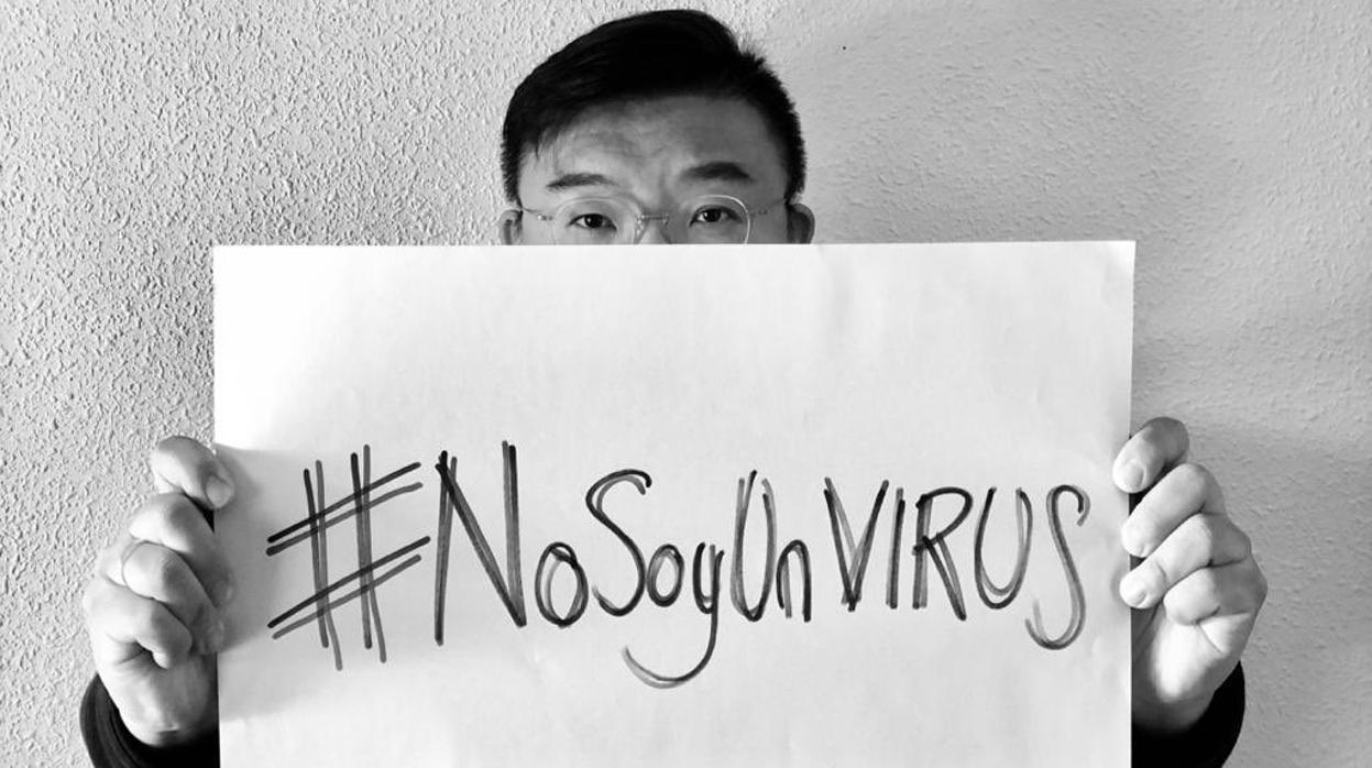 Foto difundida por Antonio Liu Yang en la campaña #nosoyunvirus en redes sociales