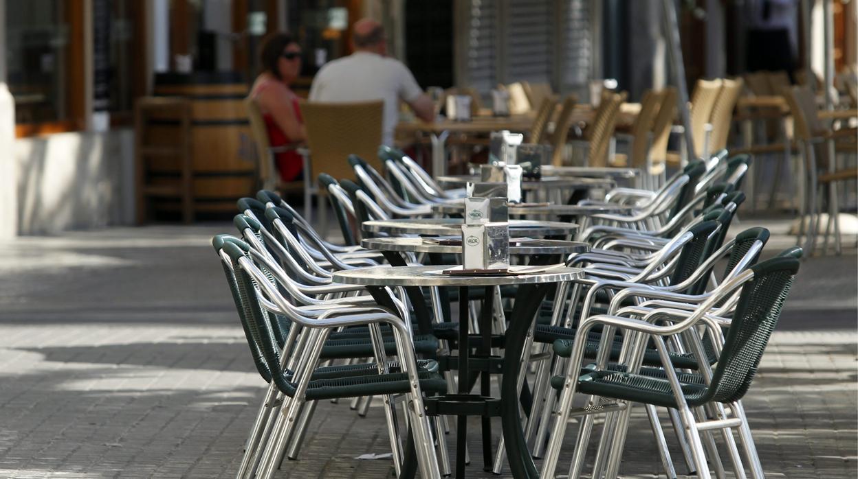 Imagen tomada en una terraza del centro de Valencia