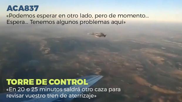 El piloto del Air Canada, a la torre de control: «Mayday, Mayday. Mayday. Fallo del motor izquierdo»