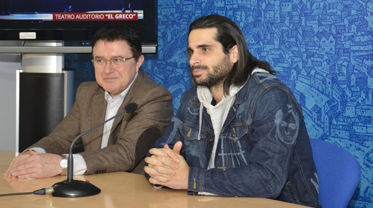 Teo García y Cristo Vivancos durante la presentación del espectáculo en Toledo