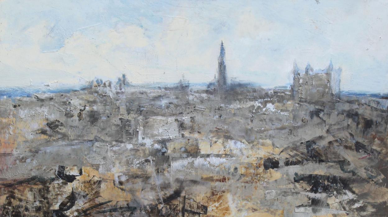 Una vista de Toledo, una de las obras de la exposición «Romeral íntegro» que se verá en la galería «Marmurán»