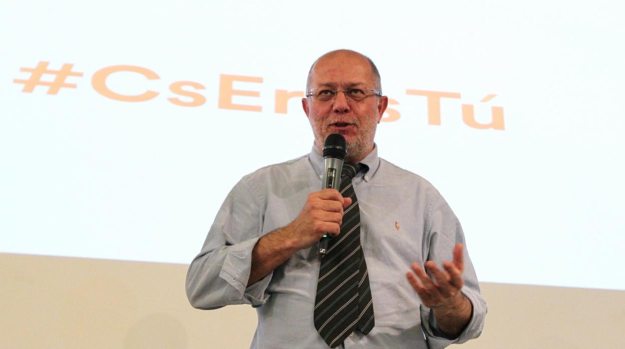 Francisco Igea, durante el acto de la plataforma «Cs eres tú» celebrado ayer en Madrid