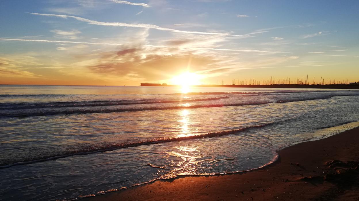 Imagen de la playa del Cabanyal de Valencia