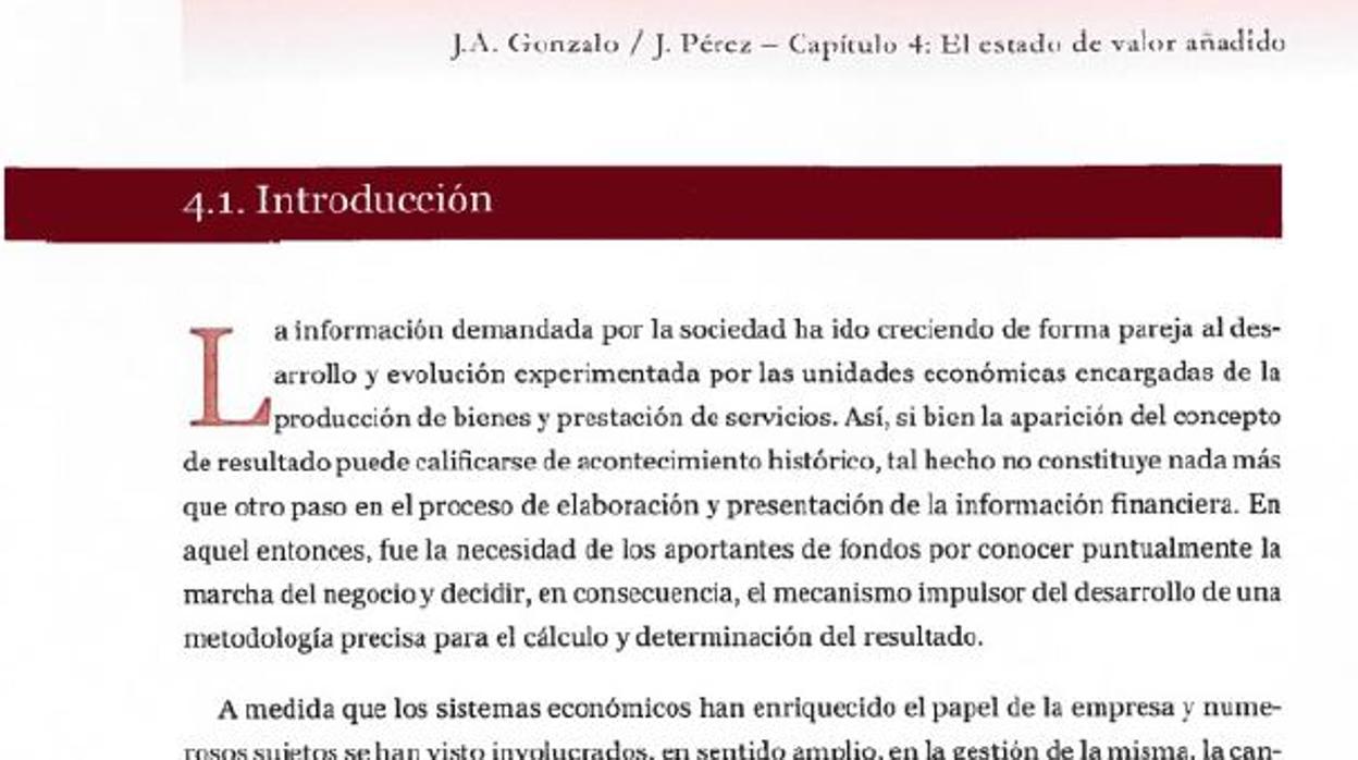 Uno de los capítulos de la obra original redactado por el denunciante y plagiado por los condenados