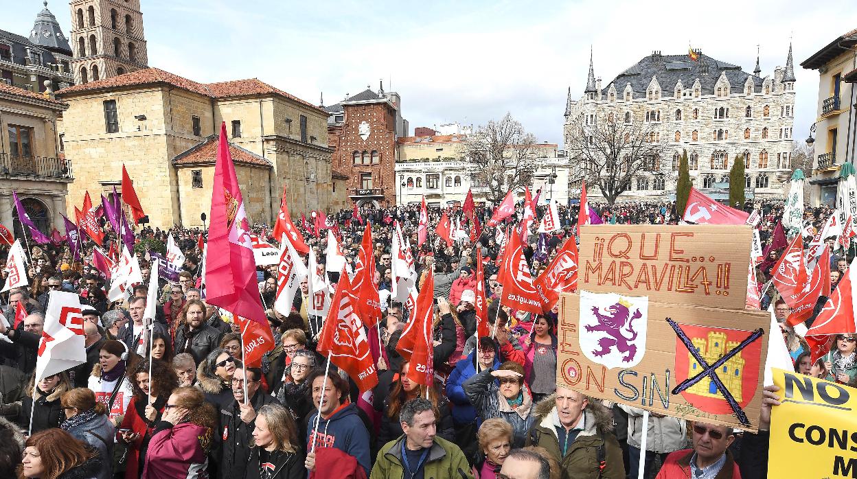 Imagen de la manifestación en León