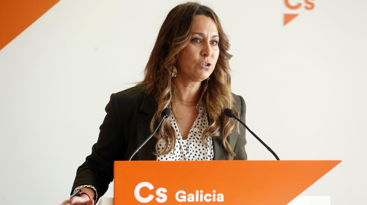 La portavoz de Cs Galicia, Beatriz Pino, este martes