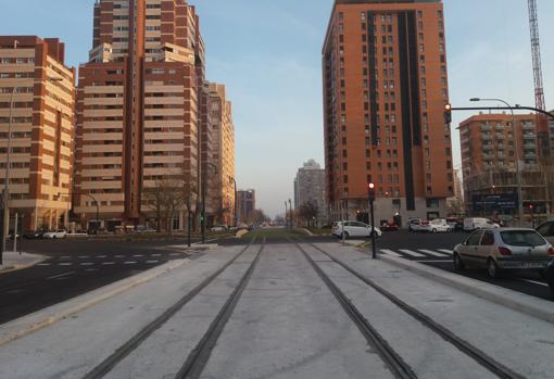 Imagen del tramo superfície completado para la nueva línea 10 de Metrovalencia