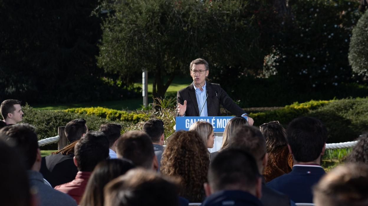 Feijó, este sábado en Salcedo (Pontevedra) en un acto con jóvenes