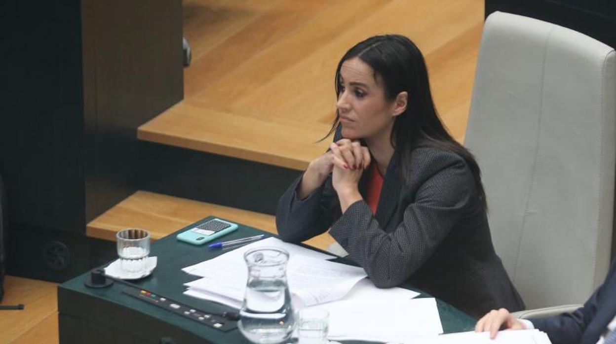 Begoña Villacís en el Pleno del Ayuntamiento de Madrid