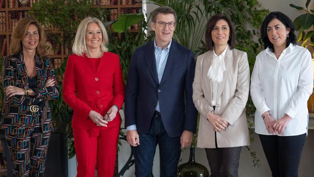 Tres mujeres acompañarán a Feijóo como cabezas de lista del PP