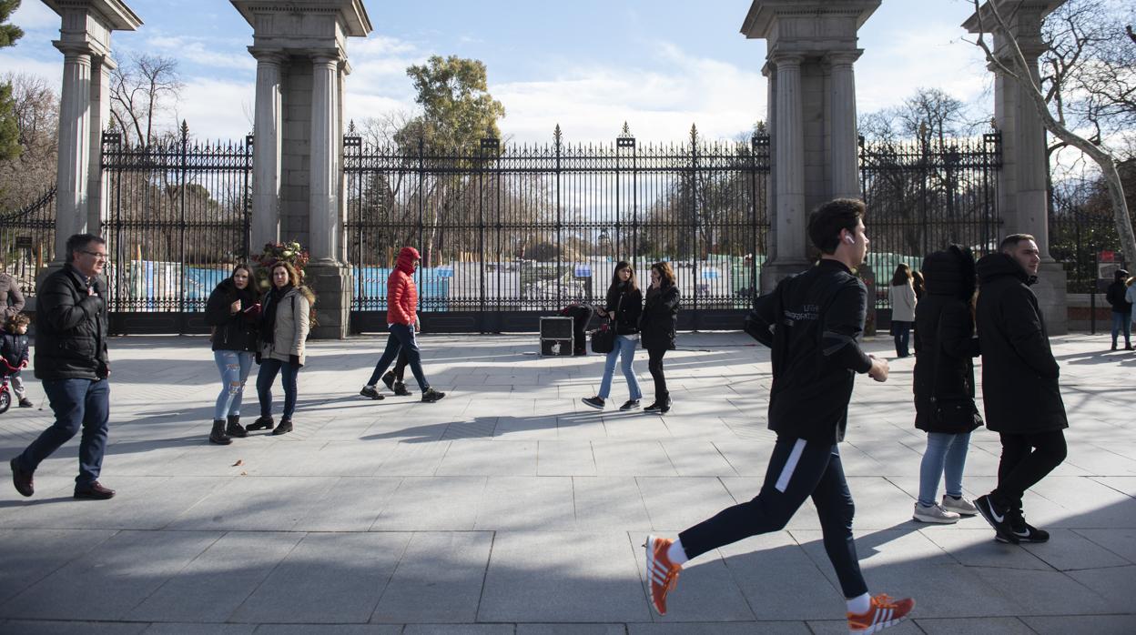 El parque de El Retiro, cerrado por viento