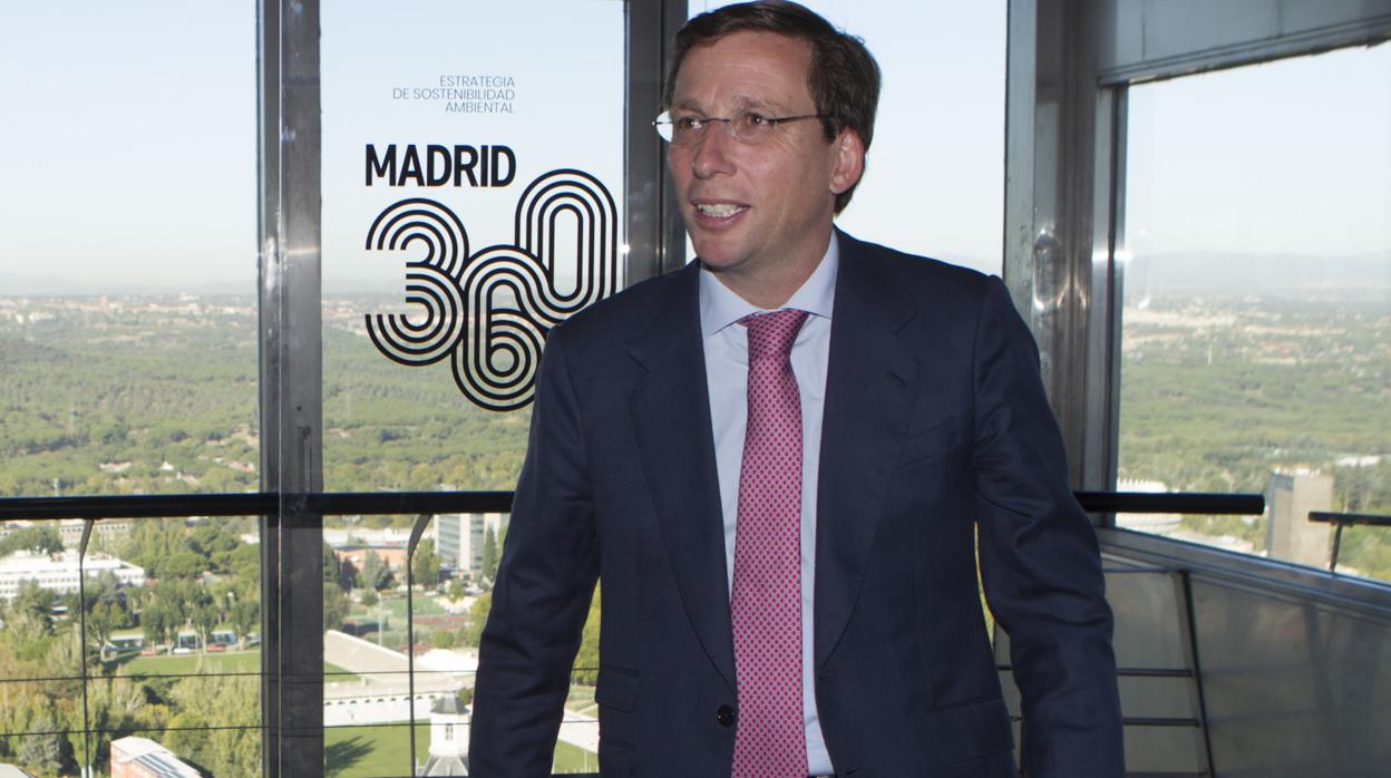 El alcalde de Madrid, José Luis Martínez Almeida, cuando presentó el plan de calidad del aire Madrid 360