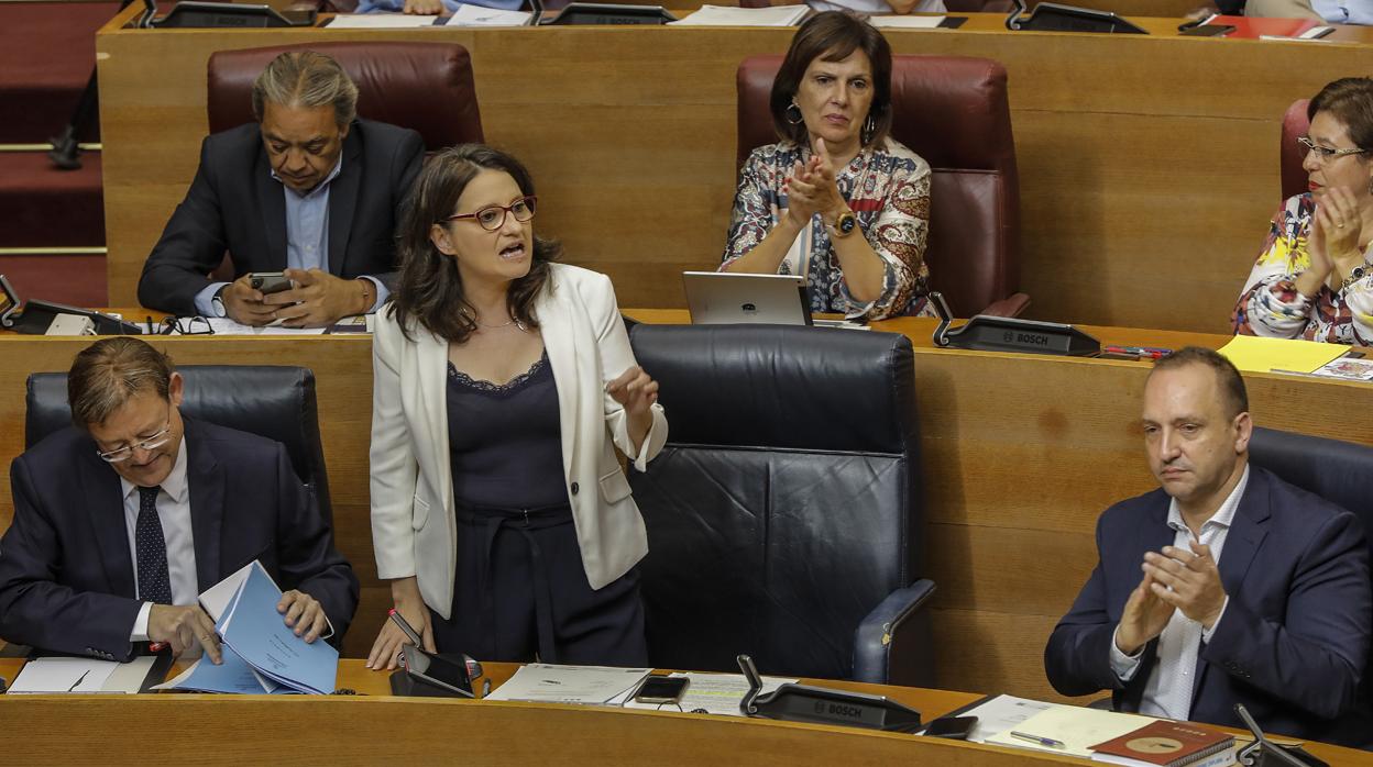 Mónica Oltra, en las Cortes Valencianas en una imagen de archivo