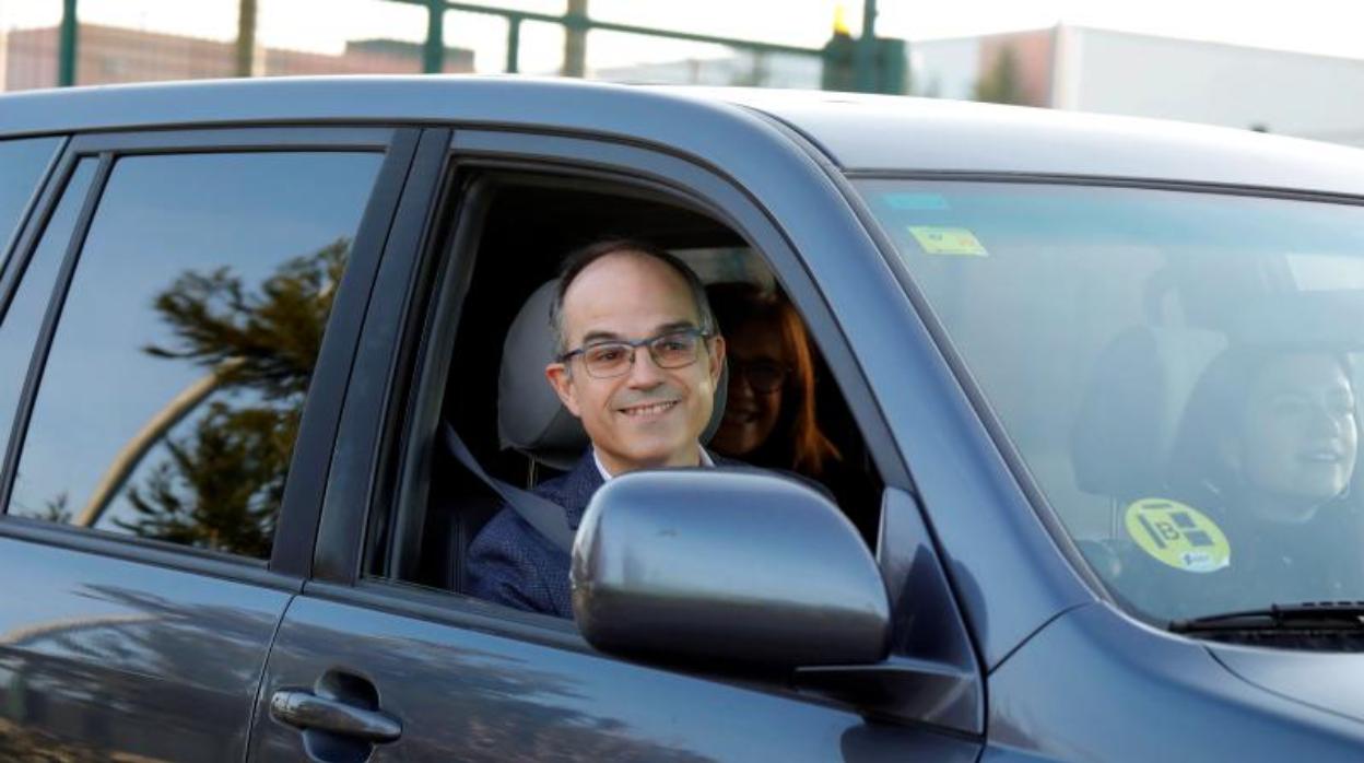 Jordi Turull, ayer a su salida de la prisión de Lledoners