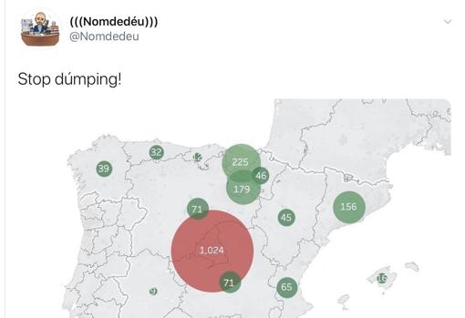 Detalle del mensaje difundido por el alto cargo de Compromís