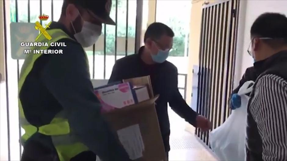 La Guardia Civil participa en la custodia y transporte de material sanitario