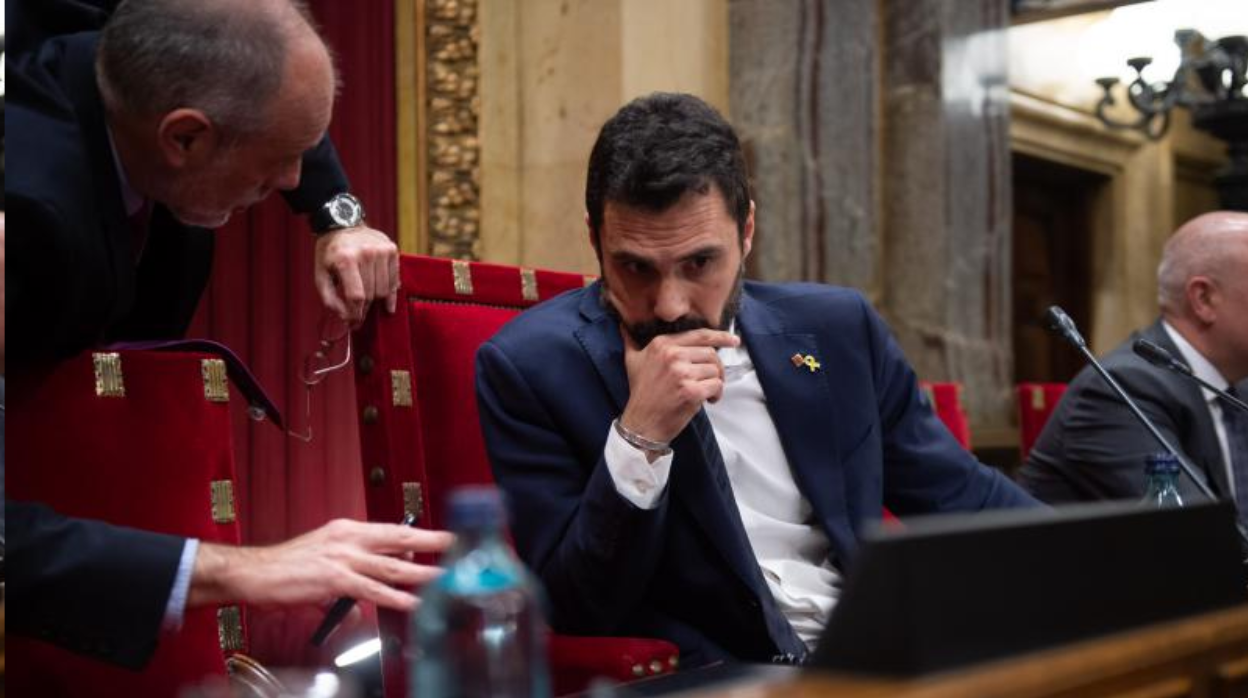 Roger Torrent, en la sesión parlamentaria del 20 de enero de este año