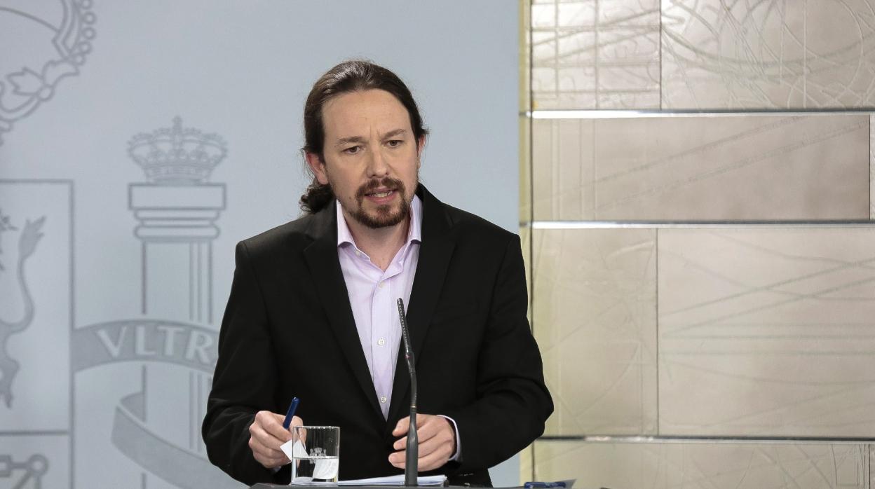 El vicepresidente del Gobierno y ministro de Derechos Sociales, Pablo Iglesias, quien ha asegurado este jueves en rueda de prensa