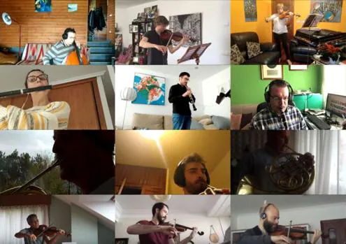 Captura del vídeo de los músicos