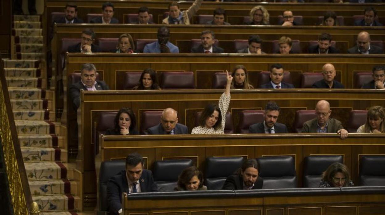 Imagen de archivo de la bancada socialista en el Congreso de los Diputados