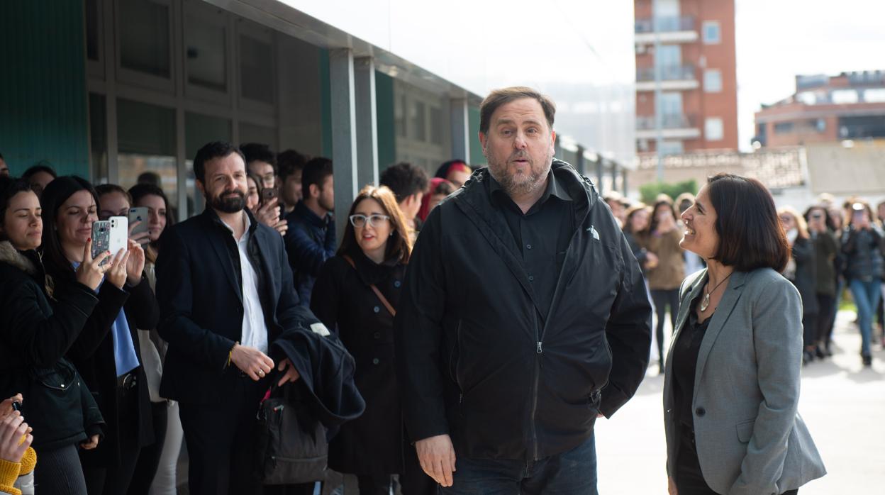 Oriol Junqueras, en una visita reciente a la UVic-UCC