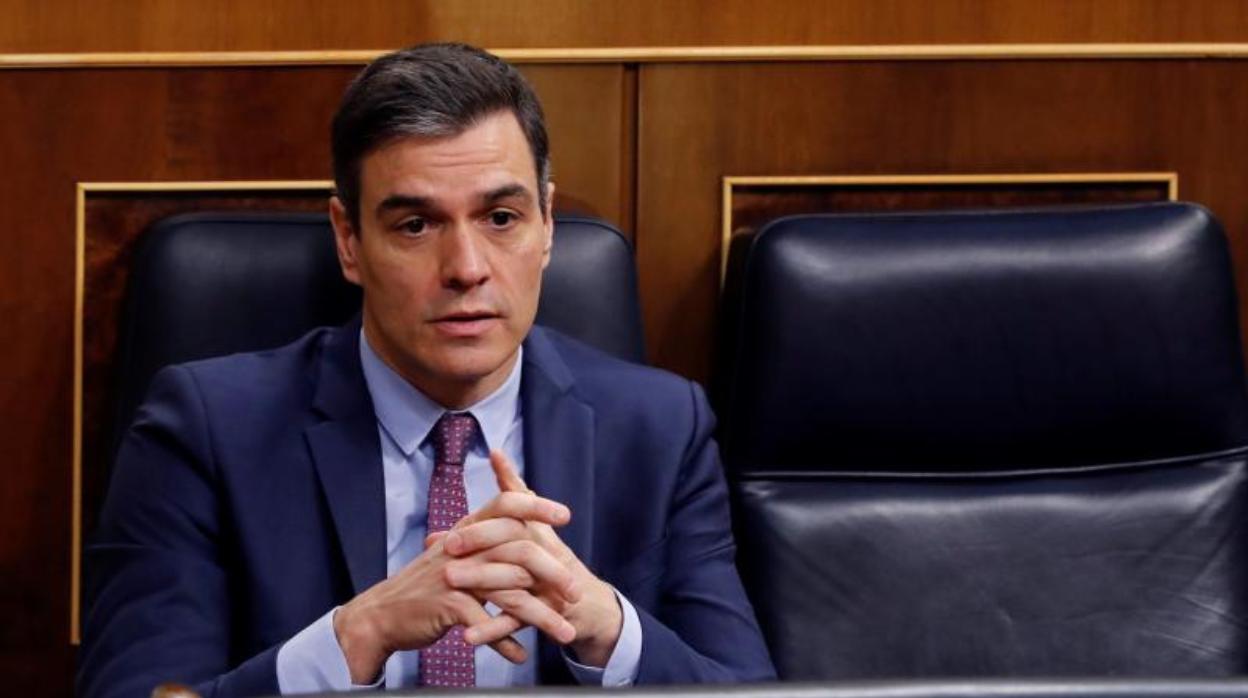 El presidente del Gobierno, Pedro Sánchez, en el Congreso de los Diputados