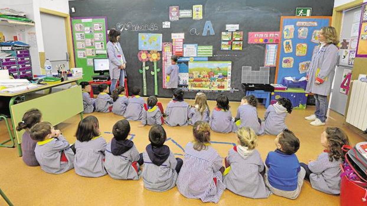 Alumnos de segundo ciclo de Infantil en clase