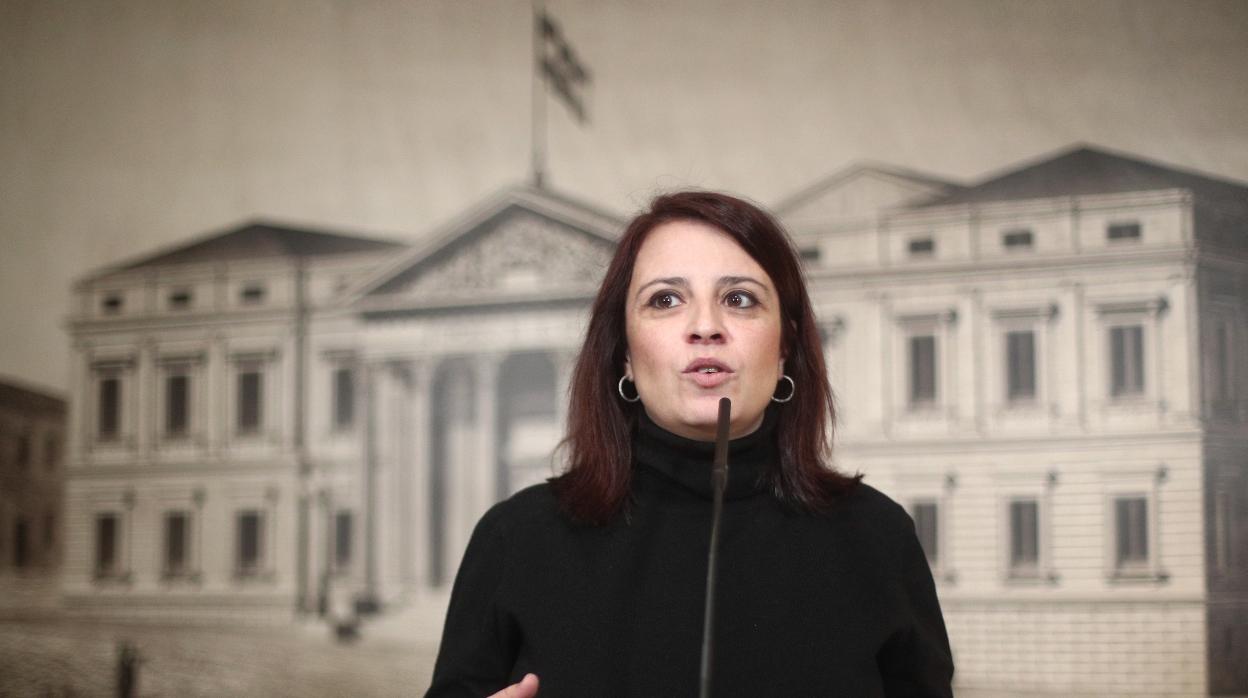 La portavoz del PSOE, Adriana LLastra, en una imagen de archivo