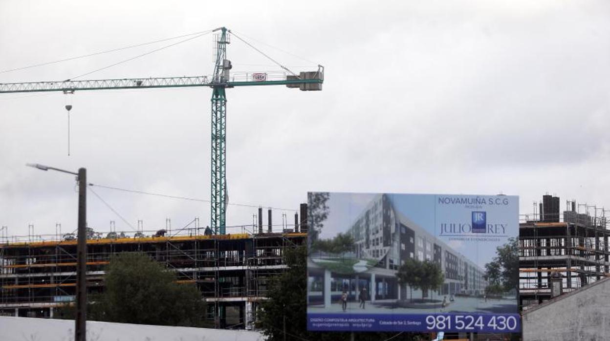 Un edificio en construcción, en una imagen de archivo