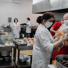 La cocina del comedor de la Orden de Malta