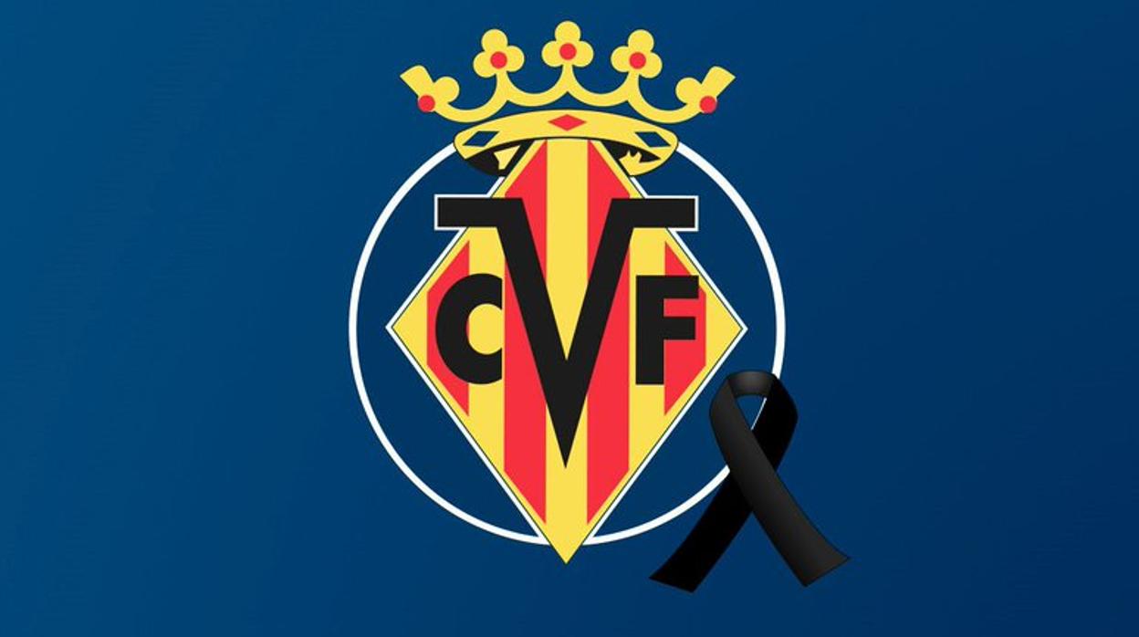 Imagen difundida por el Villarreal CF en sus redes sociales para comunicar el fallecimiento de Alfonso Roig