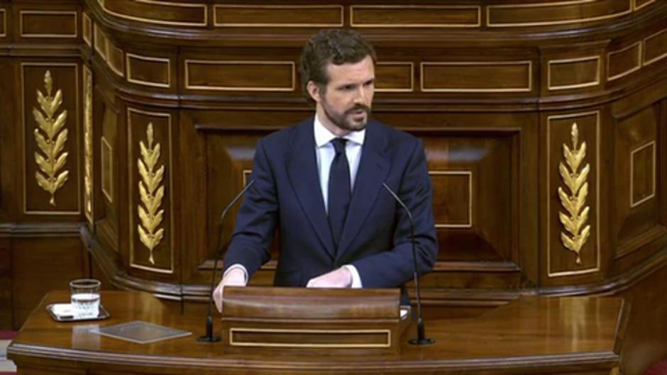 Casado anuncia la abstención del PP ante la cuarta prórroga del estado de alarma