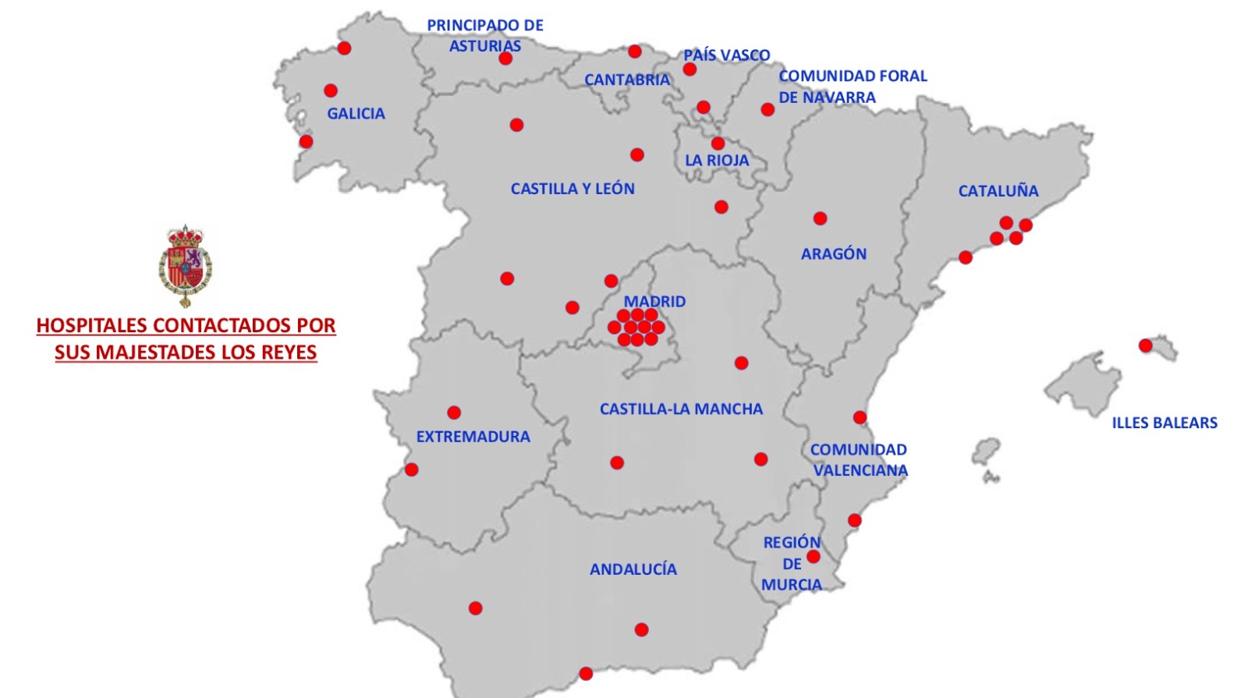 Los Reyes completan su recorrido tras contactar con 47 hospitales de toda España