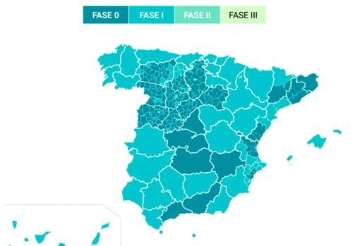 El Gobierno da el visto bueno a 26 zonas de salud para la fase 1 y retrasa el avance de otras 13