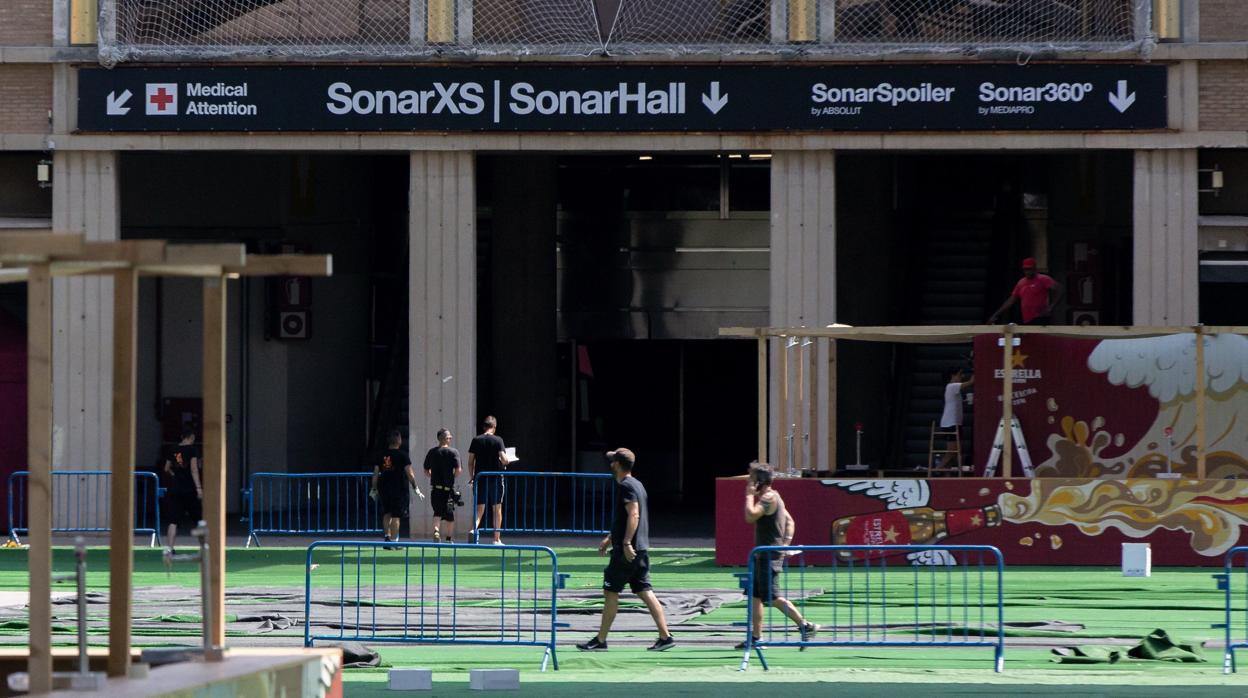 Montaje del Sónar en la Fira de Barcelona el año pasado