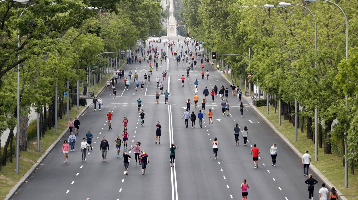 Paseo de la Castellana peatonalizado