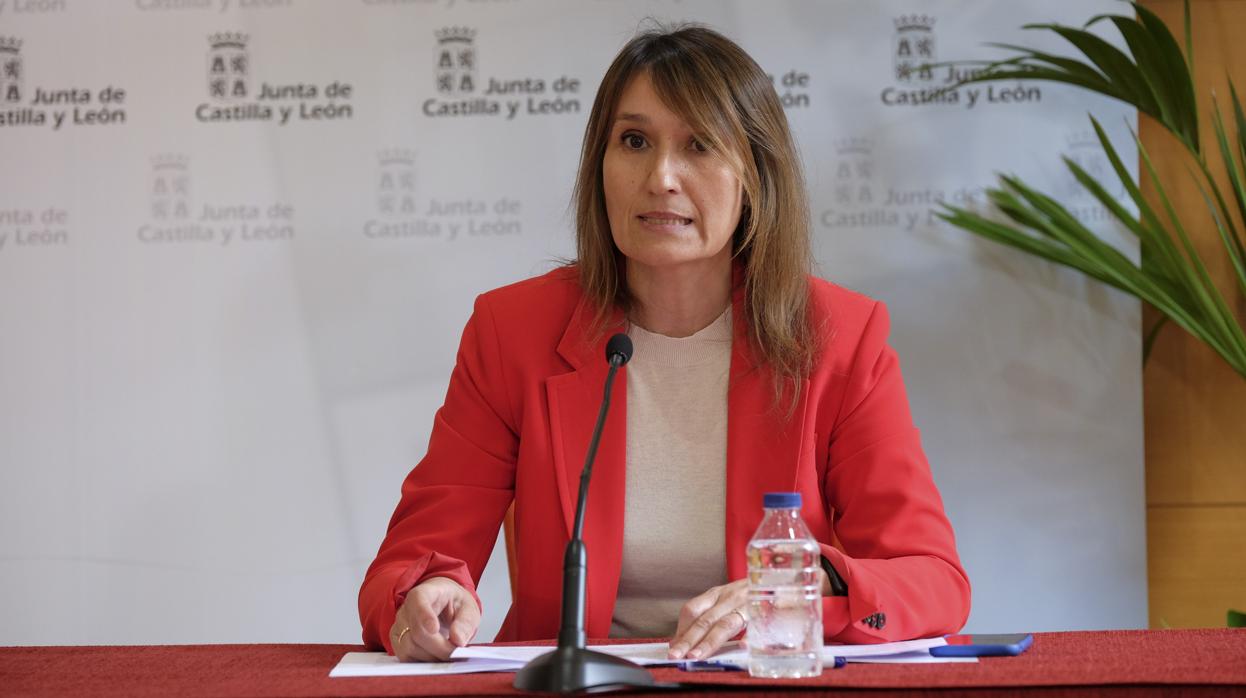 La consejera Rocío Lucas, ayer durante su intervención