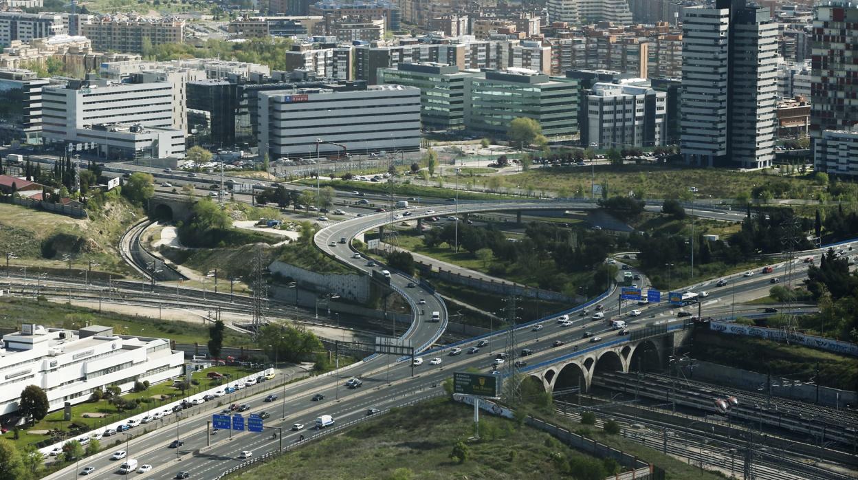 Vista del Nudo Norte de la M-30