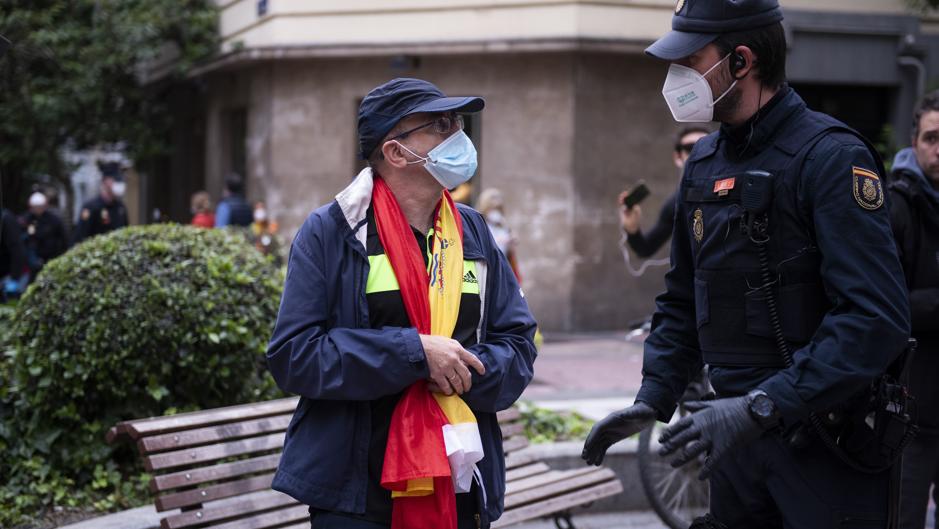 La presencia policial contiene las protestas en Núñez de Balboa