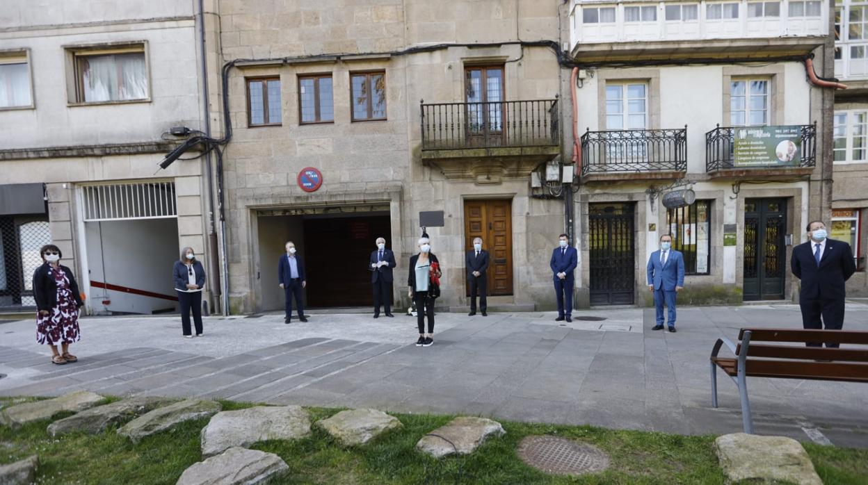 Acto de homenaje celebrado hoy por la RAG en Santiago