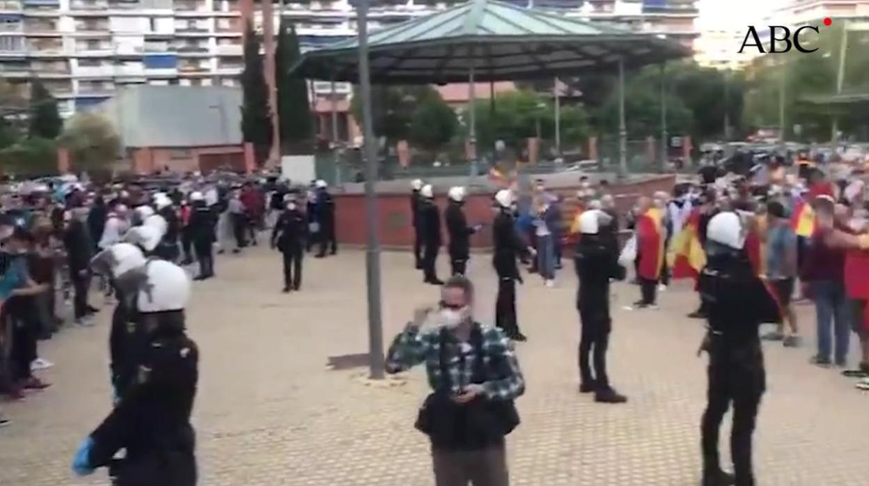 Protesta en el municipio de Alcorcón contra el Gobierno de Sánchez