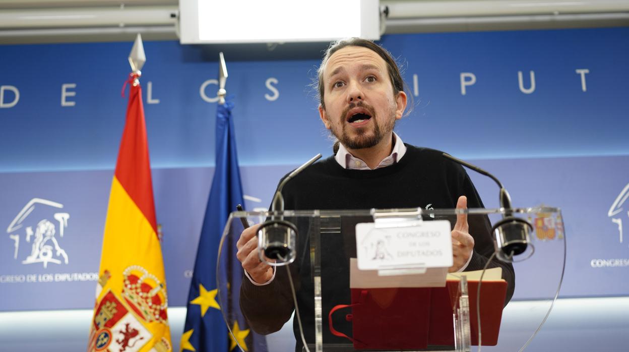 Pablo Iglesias, en el Congreso de los Diputados