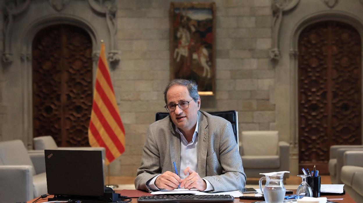 El presidente de la Generalitat, Quim Torra, en una comparecencia reciente