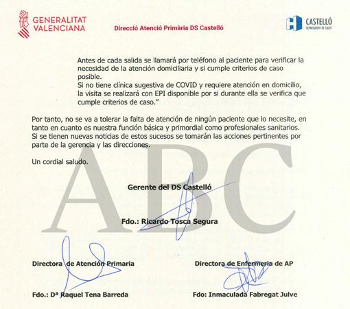 La Generalitat Valenciana acusa a los sanitarios de Castellón de desatender pacientes y los amenaza